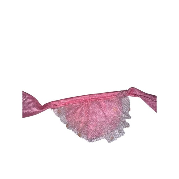 BARBIE SKIPPER APRON TEEN FUN 1987 PINK SHEER POLKADOTS ONLY CUTE DOLL CLOTHES - Picture 2 of 3